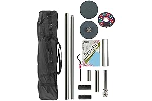 Profit Pole: Portable Spinning Dance Pole with LED Illumination for Home Fitness and Performance