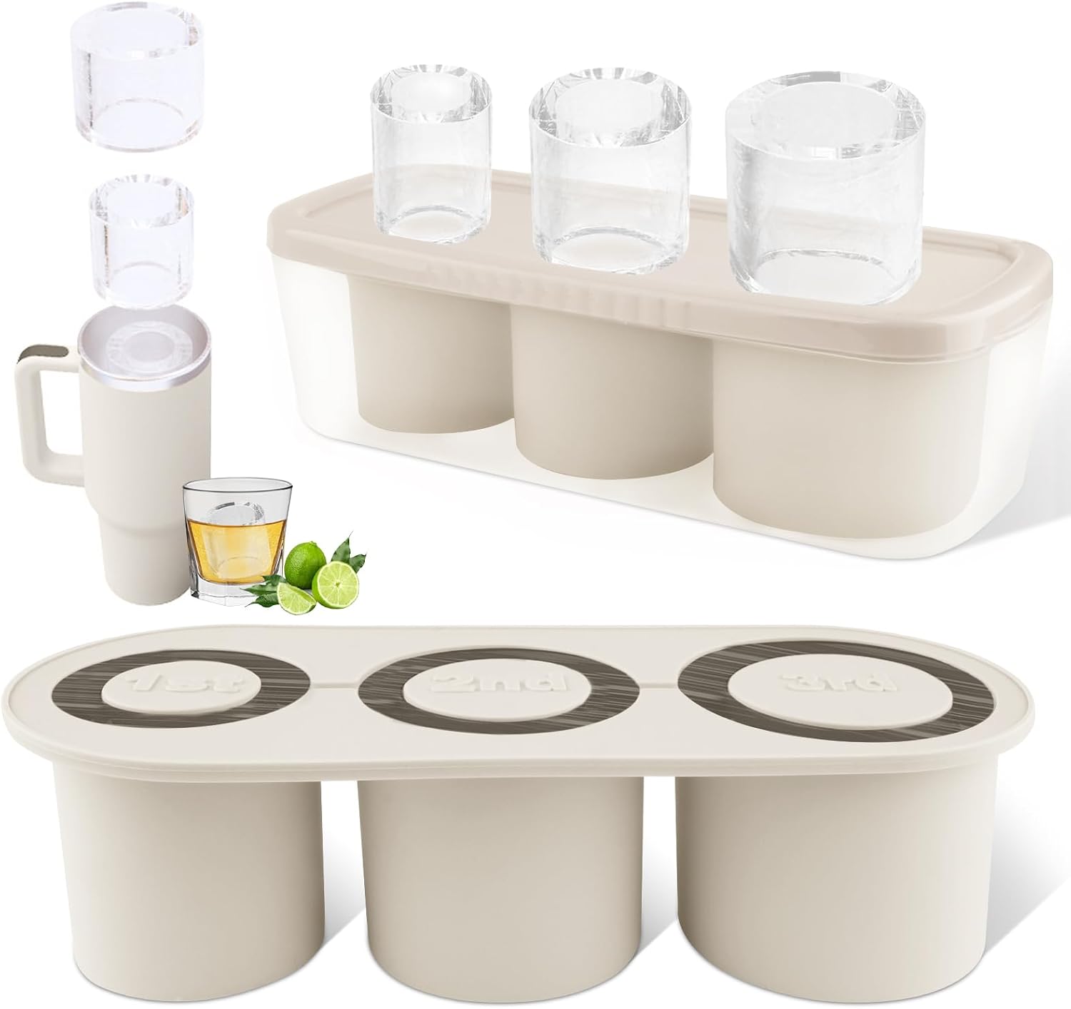 Molde de Silicona para Cubos de Hielo Tumbler Ice 40 oz miniatura 1