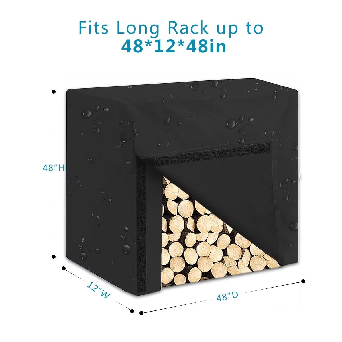 FACAIIO Housse Pour étagère à Bois De Chauffage Avec Accès Latéral
