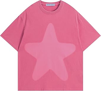 Aelfric Eden Oversized Star Graphic Tees Men Vintage Washed Heavyweight Cotton Trendy Streetwear T Shirts Unisex
