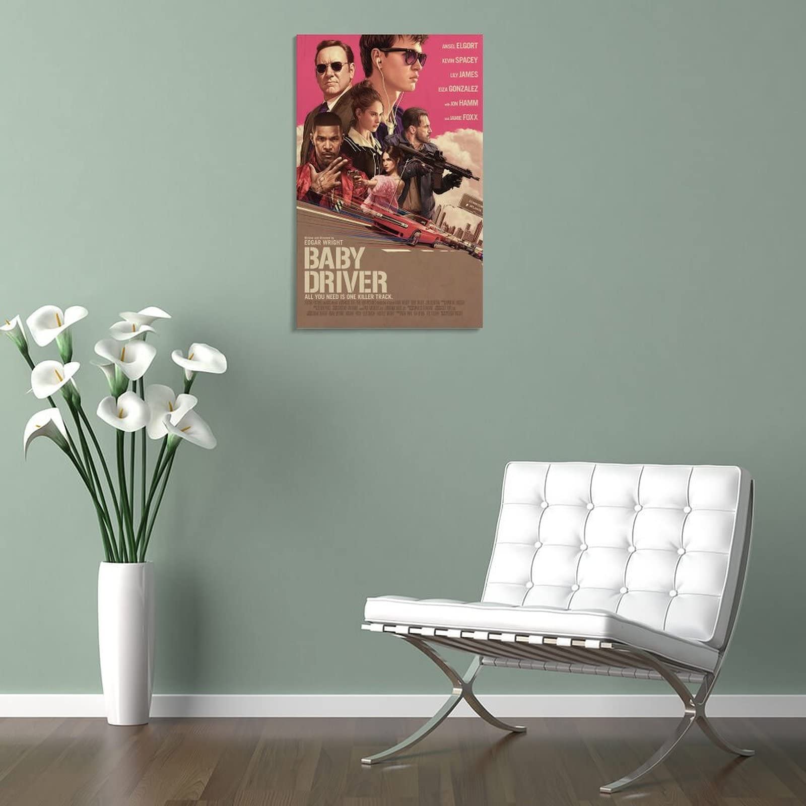 Poster di film per autista del bambino, pittura decorativa su tela, per soggiorno, camera da letto, 50 x 75 cm