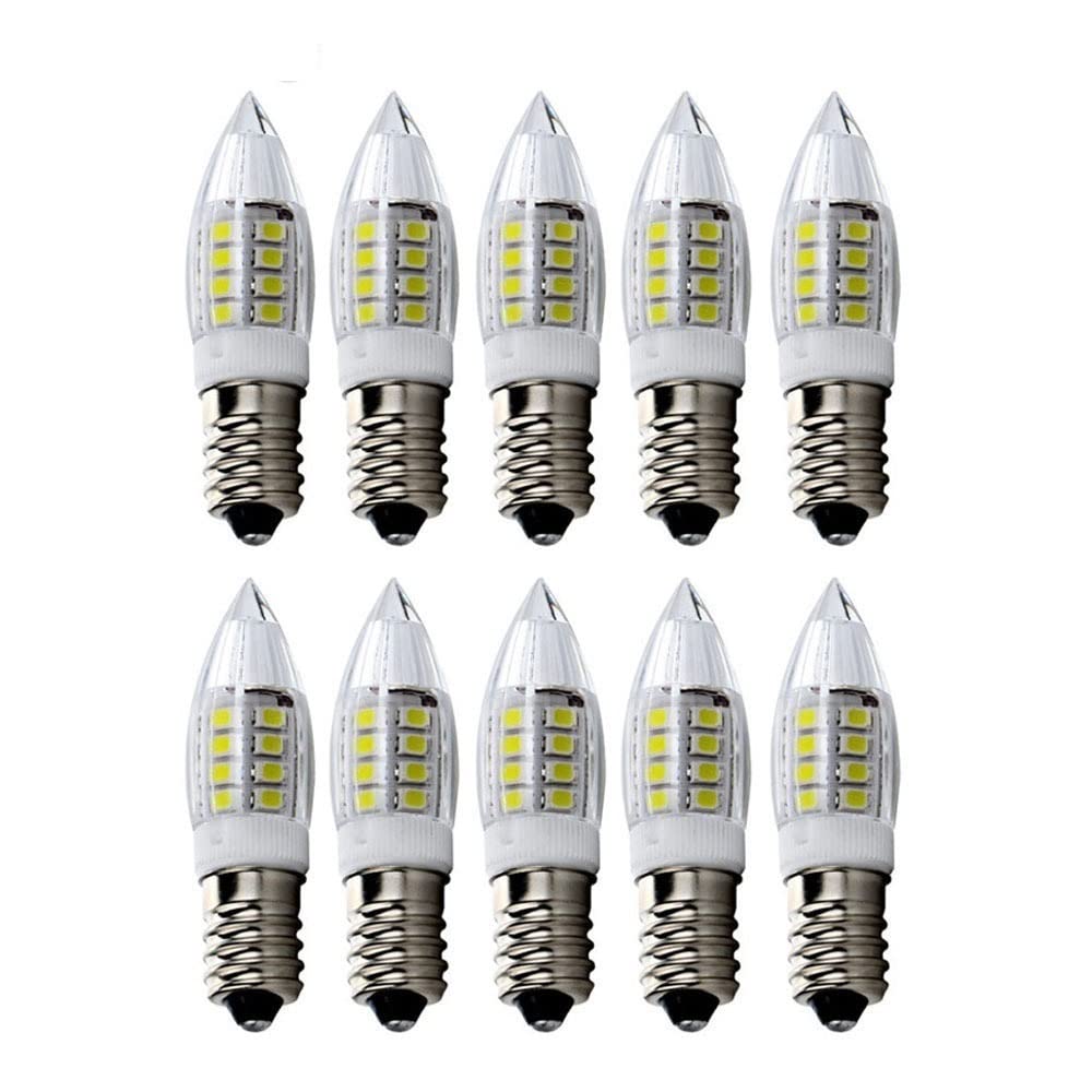 RZL Lighting, Confezione da 50, Lampadine a LED Lampada AC220V 33LED E14 4W Lampada da 360 gradi in cristallo bianco caldo/freddo(Warm White)