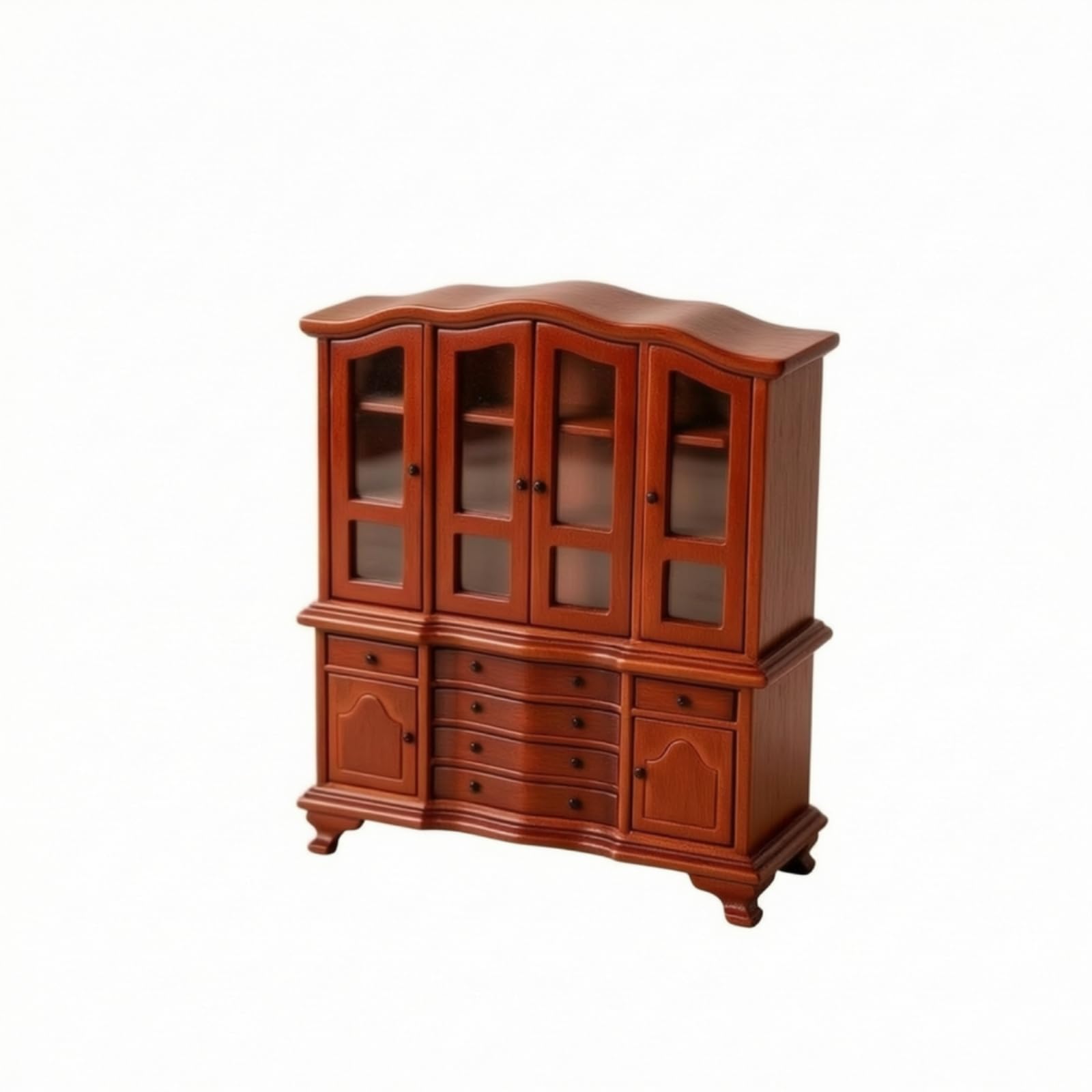 Credenza in Miniatura con in Vetro Mobile D'epoca Miniatura Realistico Mobilia per Esposizione