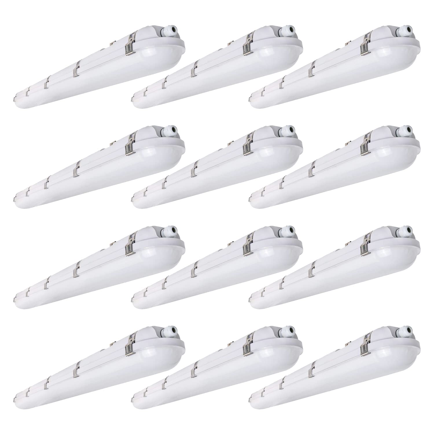 40W 50W 60W Power Selectable LED Vapor Tight Light 4FT 3CCT 3000k-4000k-5000k 7800LM Industrial Vapor Proof Parking Garage