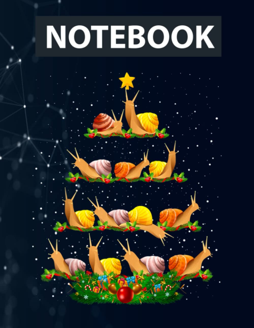 Snail Christmas Tree Funny Snail Animal Lover Xmas 130 Pages 8.5''x11'' in DotLine