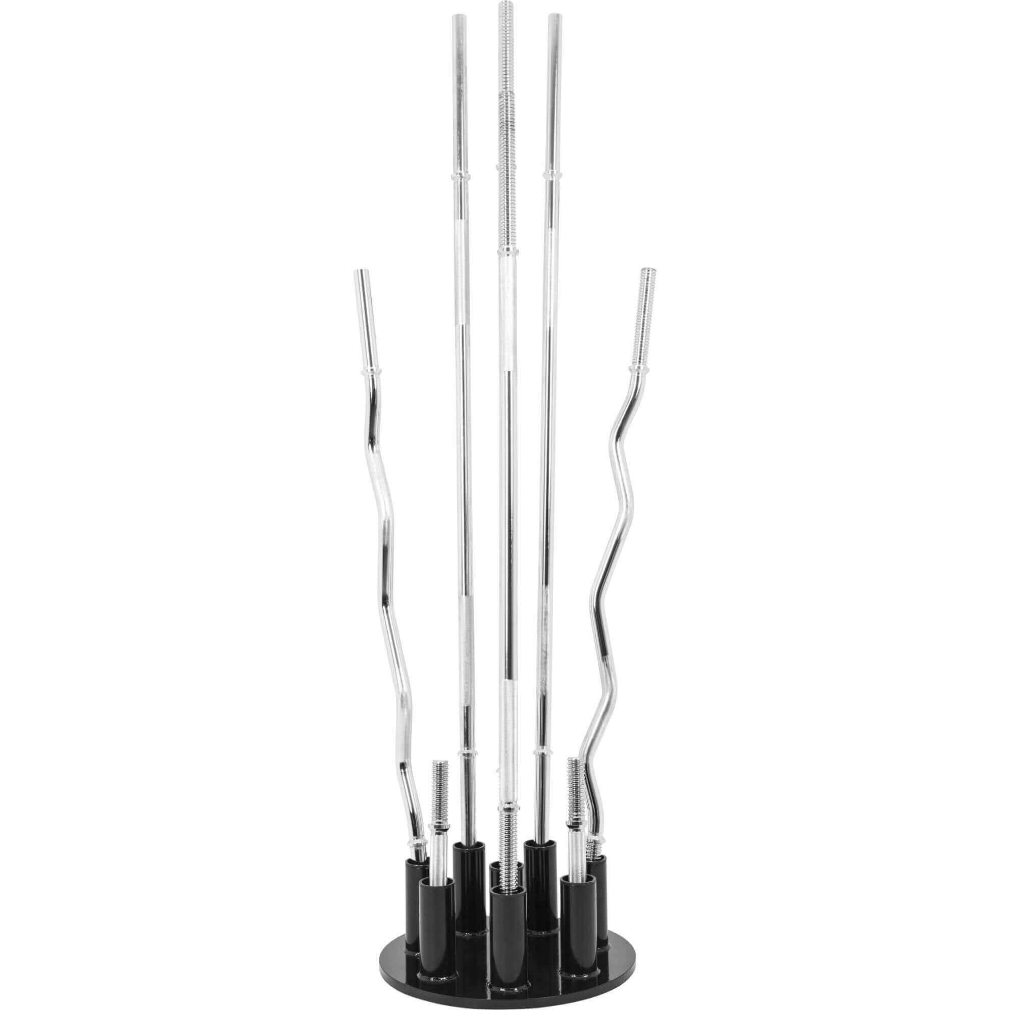 GORILLA SPORTS® Langhantelablage - für 8 Stangen mit 30 mm / 50 mm Aufnahme, 44 x 17 cm, Vertikal, Platzsparende - Hantelständer, Hantelablage, Langhantelständer, Stangen-Halterung, Krafttraining