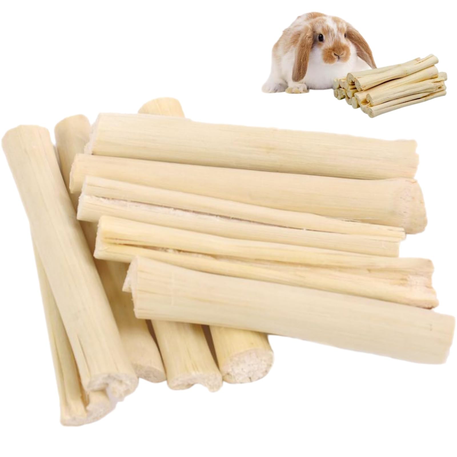 200g Sweet Bamboo Sticks,Wood Rabbit Chew Sticks,Rabbit Gerbil Hamster Chew S/ticks,Sweet Bamboo Chew St/icks for Teeth Clean&Borden,Natural Bamboo Chew St/icks for Rabbits,Guinea Pigs,Small Pets