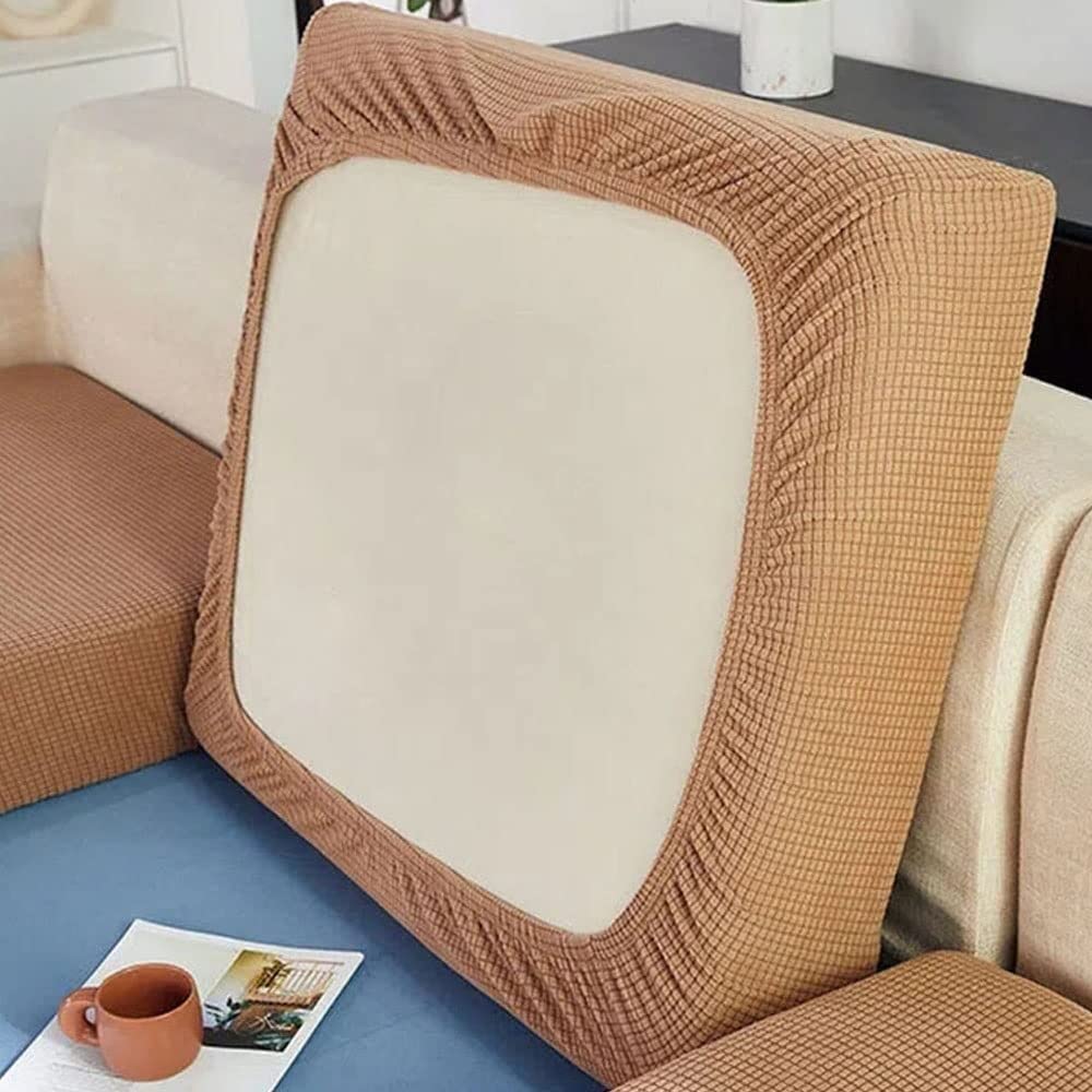 VEAI Couch Cushion Cover Replacement Stretch 3/2/1 Seater Sofa Cushion Cover Protector Dustproof Slipcover Machine Washable (Color : #20, Size : L (160-190cm))