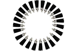 Keychain Tassels with Silver Caps