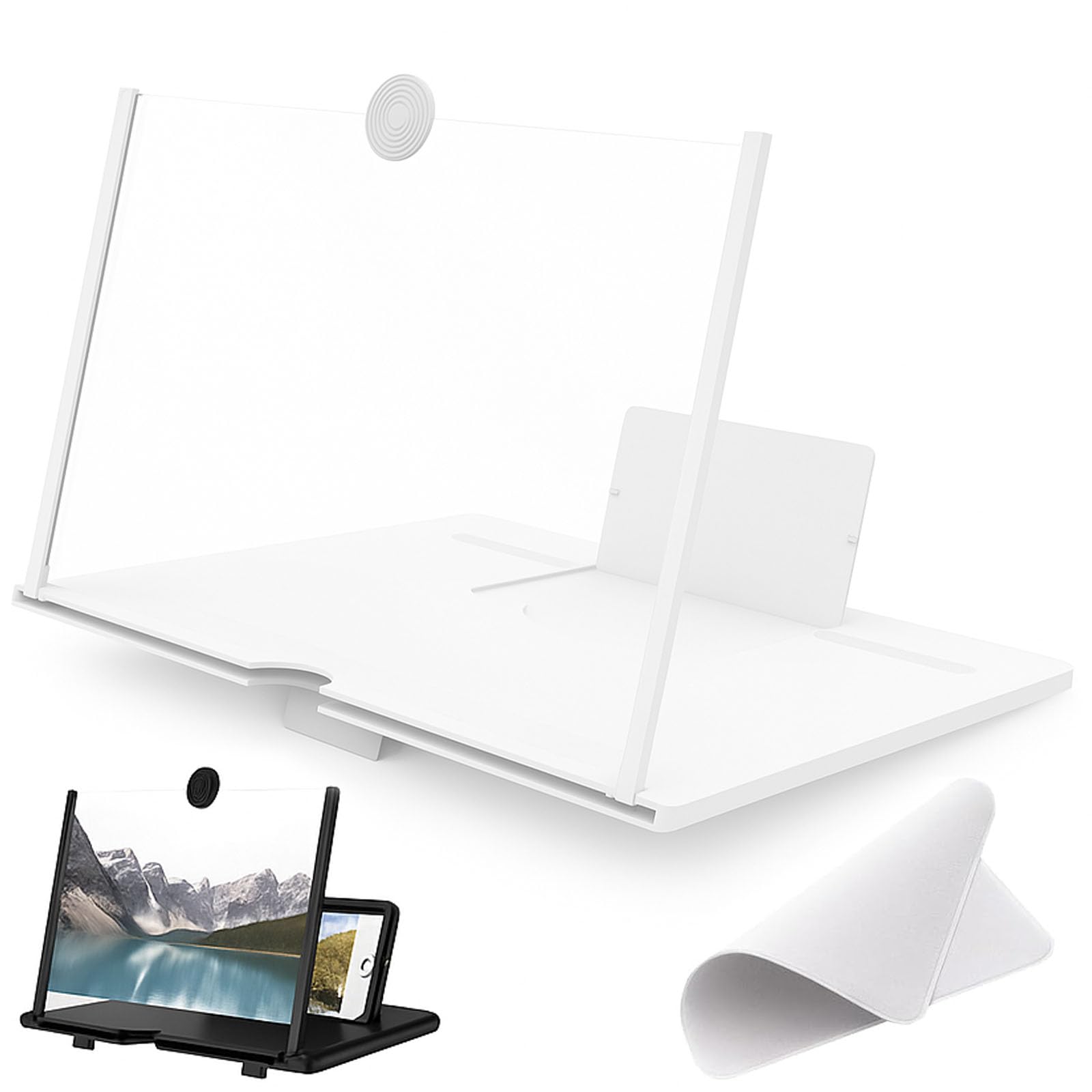 Lupa de pantalla para teléfono móvil 12 pulgadas amplificador plegable para películas sin fatiga ocular