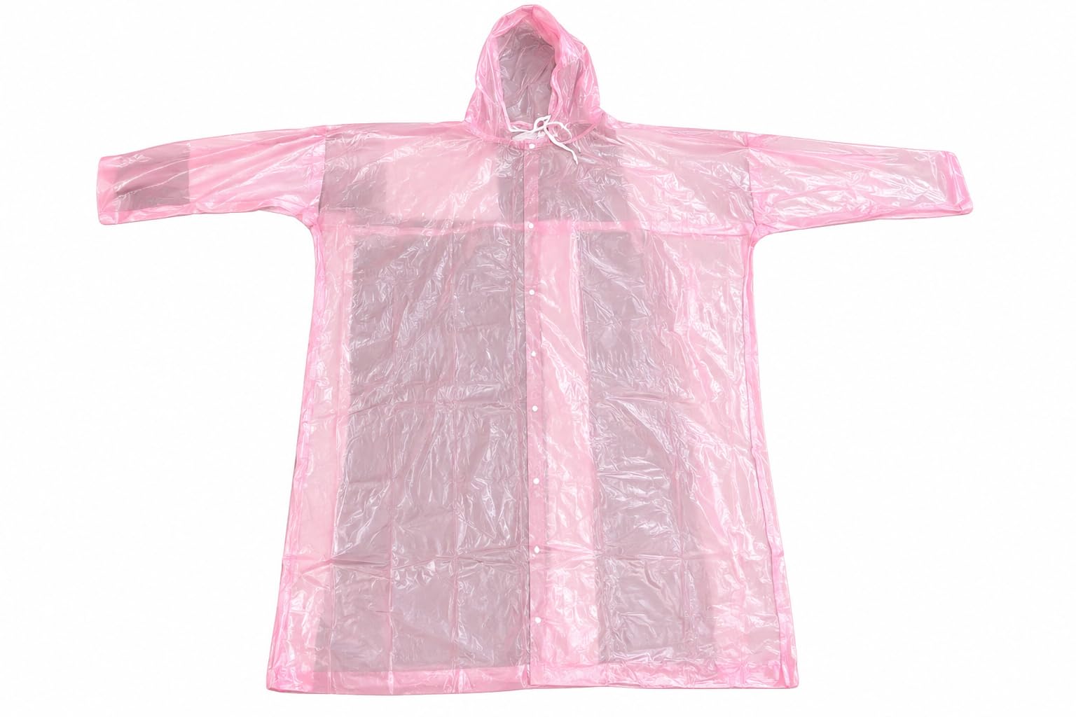 Pink Hooded Raincoat with Snap Buttons, Waterproof-picture-15