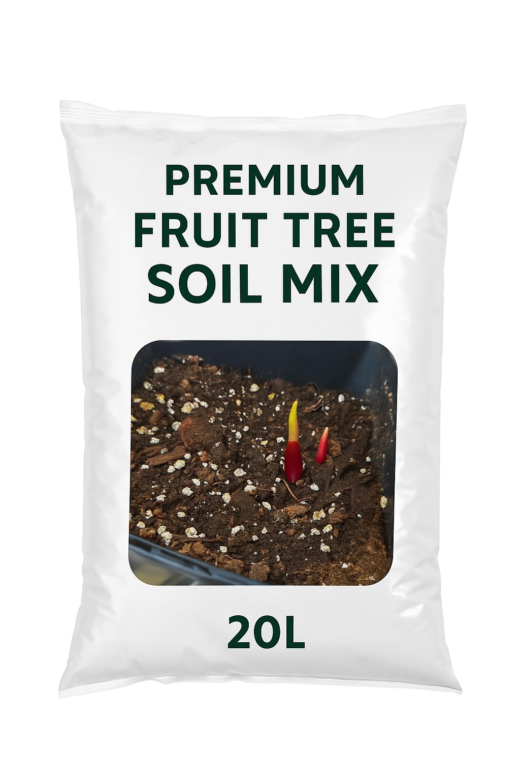 Premium Fruit Tree Soil Mix – Nutrient-Rich Potting Soil for Fruit & Mature Trees, Fast-Draining & High-Yield Growth – Ideal for Citrus, Apple, Mango, Avocado – Available in 10L & 20L Bags (20ltr)