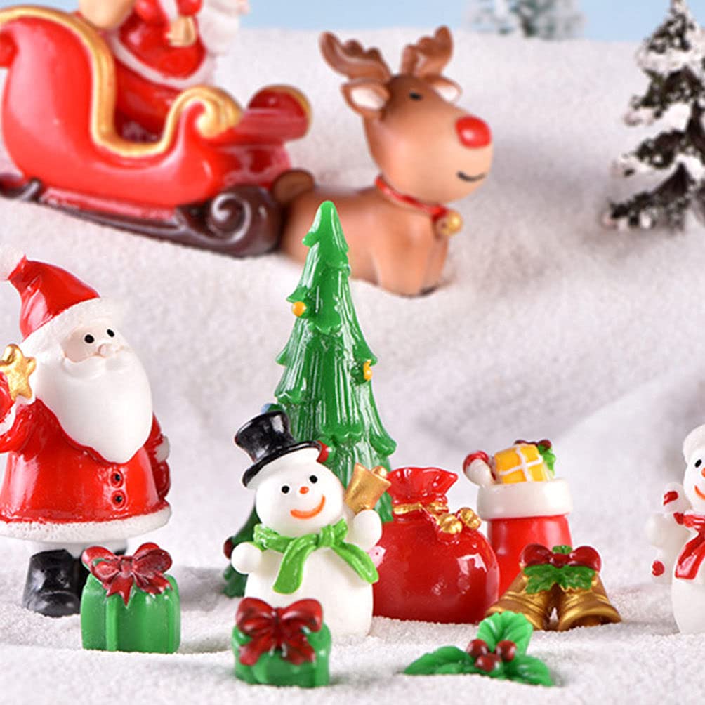 Amazon | OUNONA クリスマスミニチュア キット 20個 クリスマス 樹脂