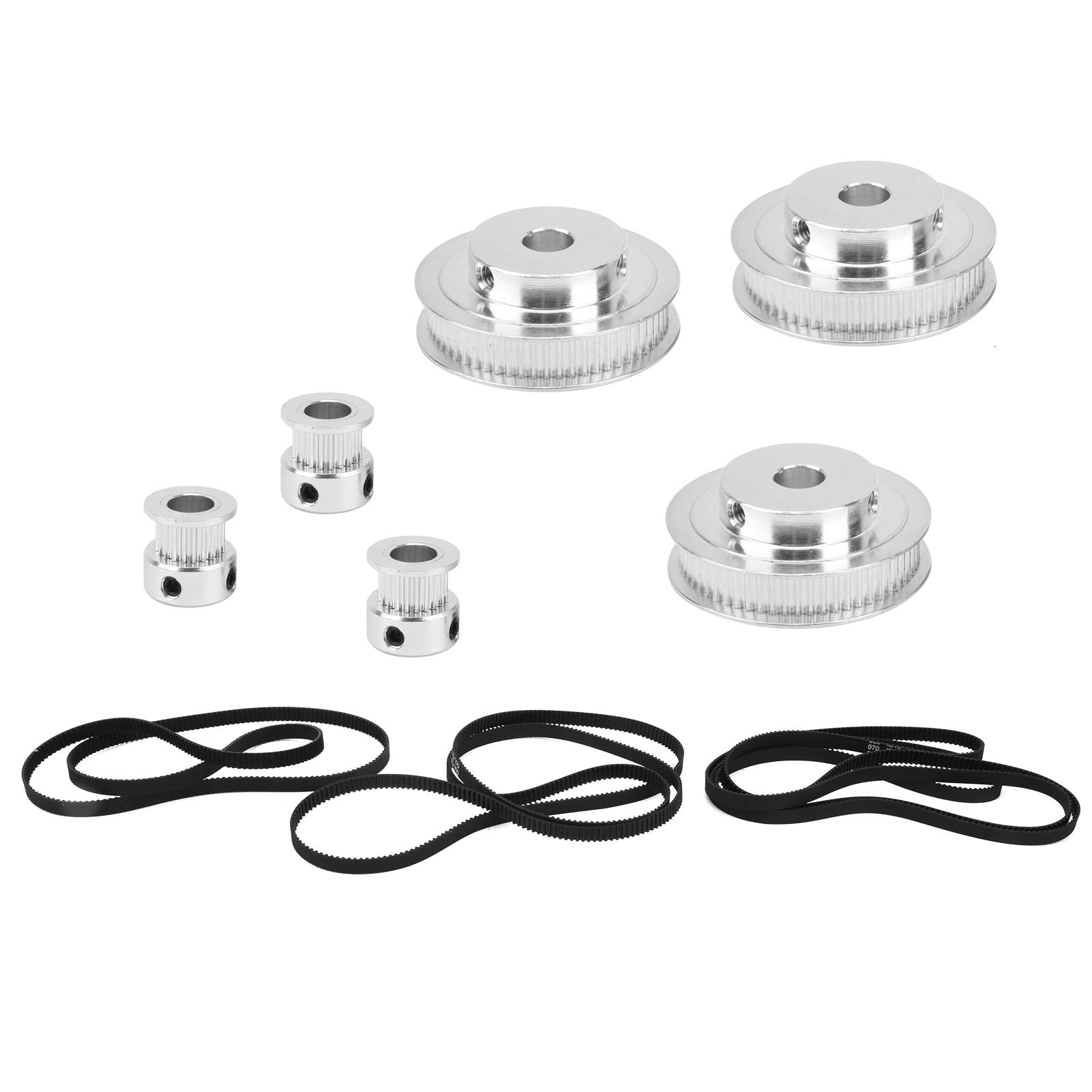 Puleggia Sincrona Ruota Dentata Puleggia 20 Denti / 60 Denti Ruota Sincrona Puleggia Sincrona In Alluminio Foro 8mm + 2GT‑610/852/1220/mm Parte Ingranaggio Cinghia Dentata Per