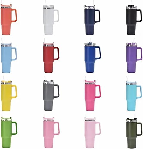 Miniatura 8 de Simply Modern - Botella de agua aislada de 40 onzas con pajilla, vaso de viaje con asa, para mujeres y hombres (negro, 40 onzas)