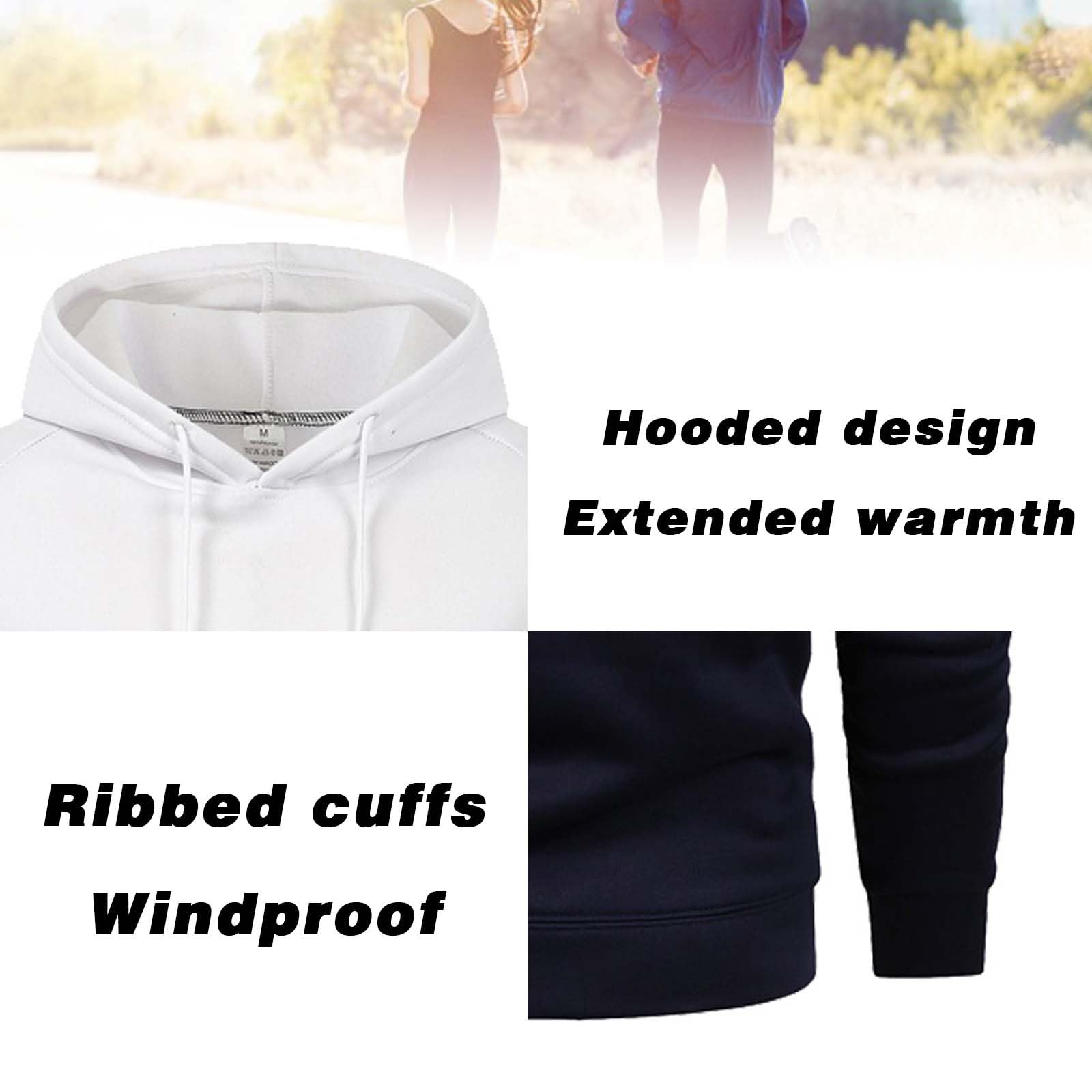Sudadera con Capucha para Hombre Cómoda con Estampado W.R.C Estilo Abrigo Chaqueta Chándal Ropa Primavera