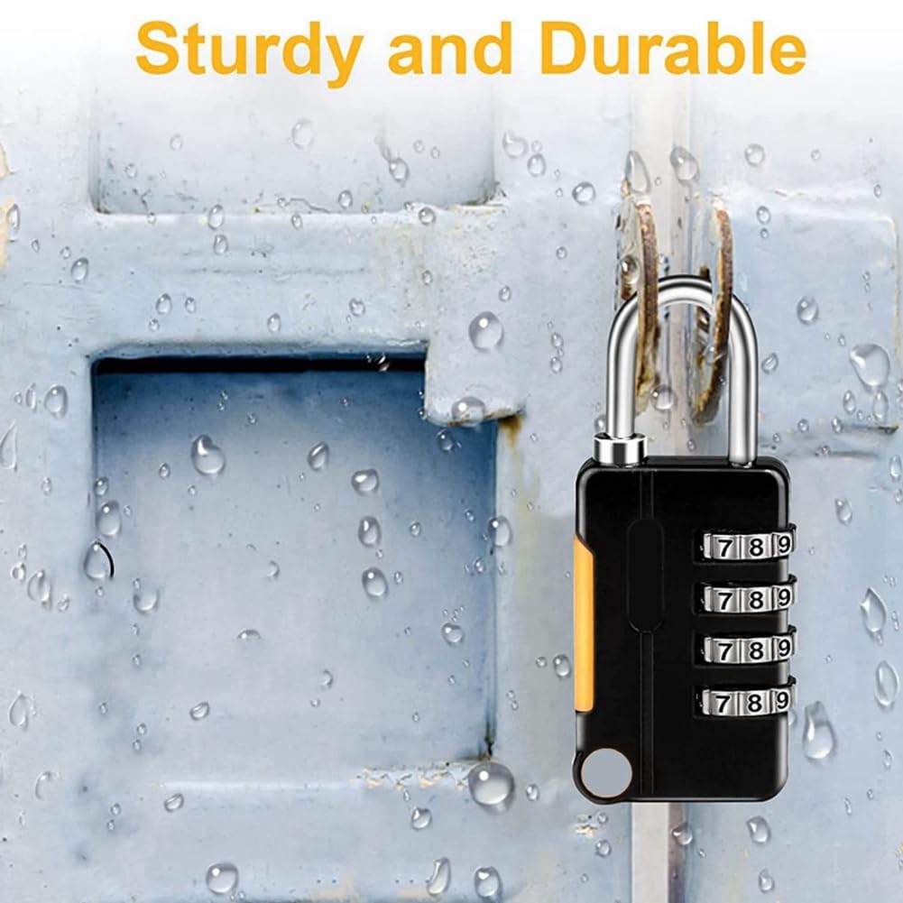 Lucchetto Con Combinazione A 4 Cifre In Lega Di Zinco Per Esterni Resistente Per Cancelli Scuole Recinzioni E Garage 96899955 - Foto 3