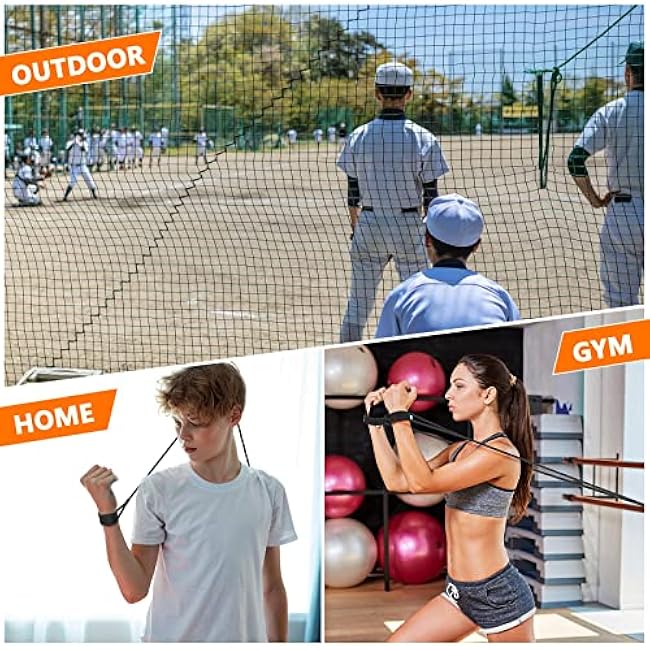 Zomiboo Baseball Bands Sports Resistance Exercise Bands Arm Strength Training Softball Baseball Pitching Training Workout Equipment for Youth Adult