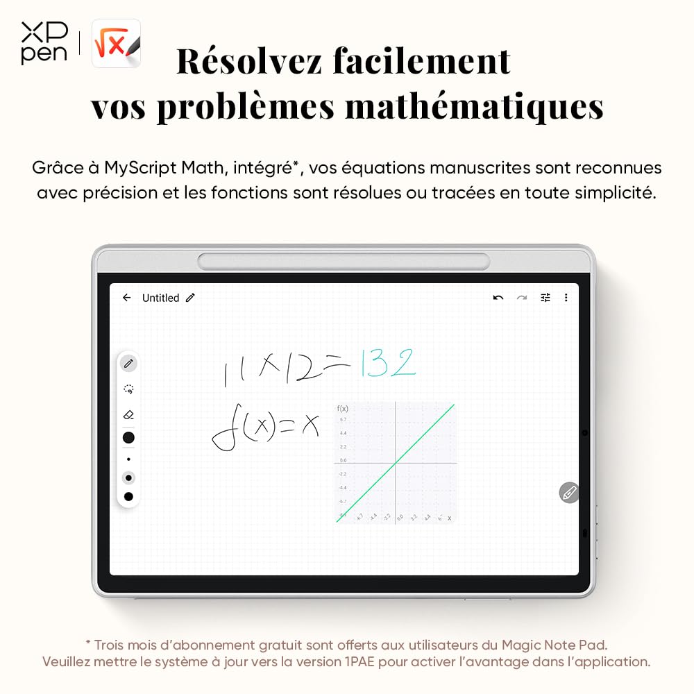 XPPen Tablette Liseuse Couleur 3 en 1, Magic Note Pad, Bloc Note Numerique 10,95 Pouces avec X3 Pro Stylet à 16k(16384) Niveaux de Pression, ROM de 128 Go, Batterie 8000mAh, Compatible avec Android 14
