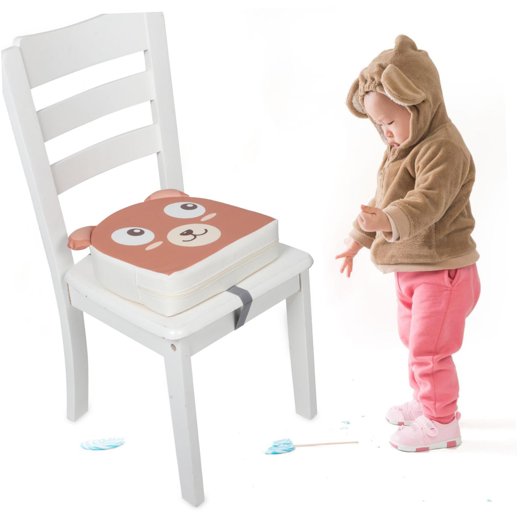BESTonZON Cuscino Rialzo Sedia per Design Cartoon, Imbottitura Spessa e Resistente e Scolari, Adatto per Tavolo