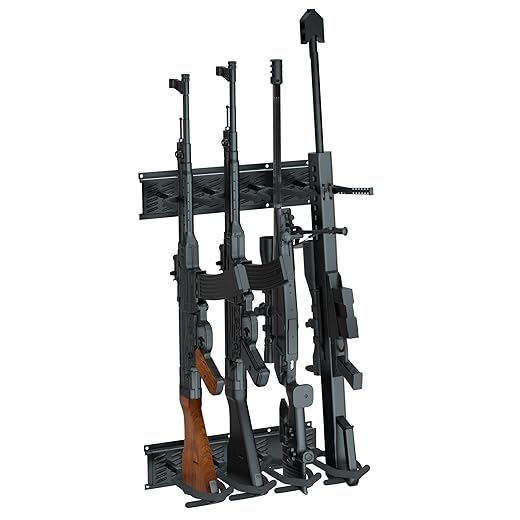 UNITEDPOWER Gun Rack Wall Mount, Metal Shotgun Rack Indoor, Adjustable Rifle Storage Holder with Soft Padding, Vertical Gun Display Stand