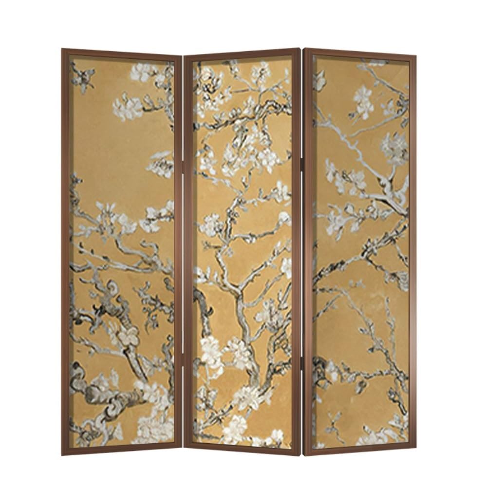 Privacy Screen Home Retro Plum Blossom Foldable Screen Partition Living Room Entrance Shield Study Bedroom Decoration Folding Screen Room Divider