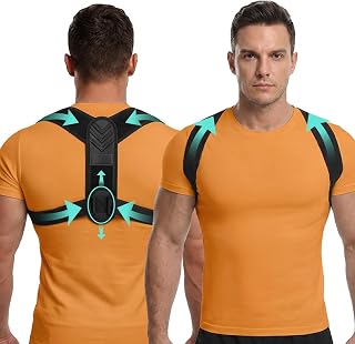 Gymgoer’s Back Posture Corrector for Men with Reinforced Support Plate, Upper Back Brace Posture Corrector for Lifting Form, High-Tension Back Straightener to Open Shoulders and Prevent Slouching