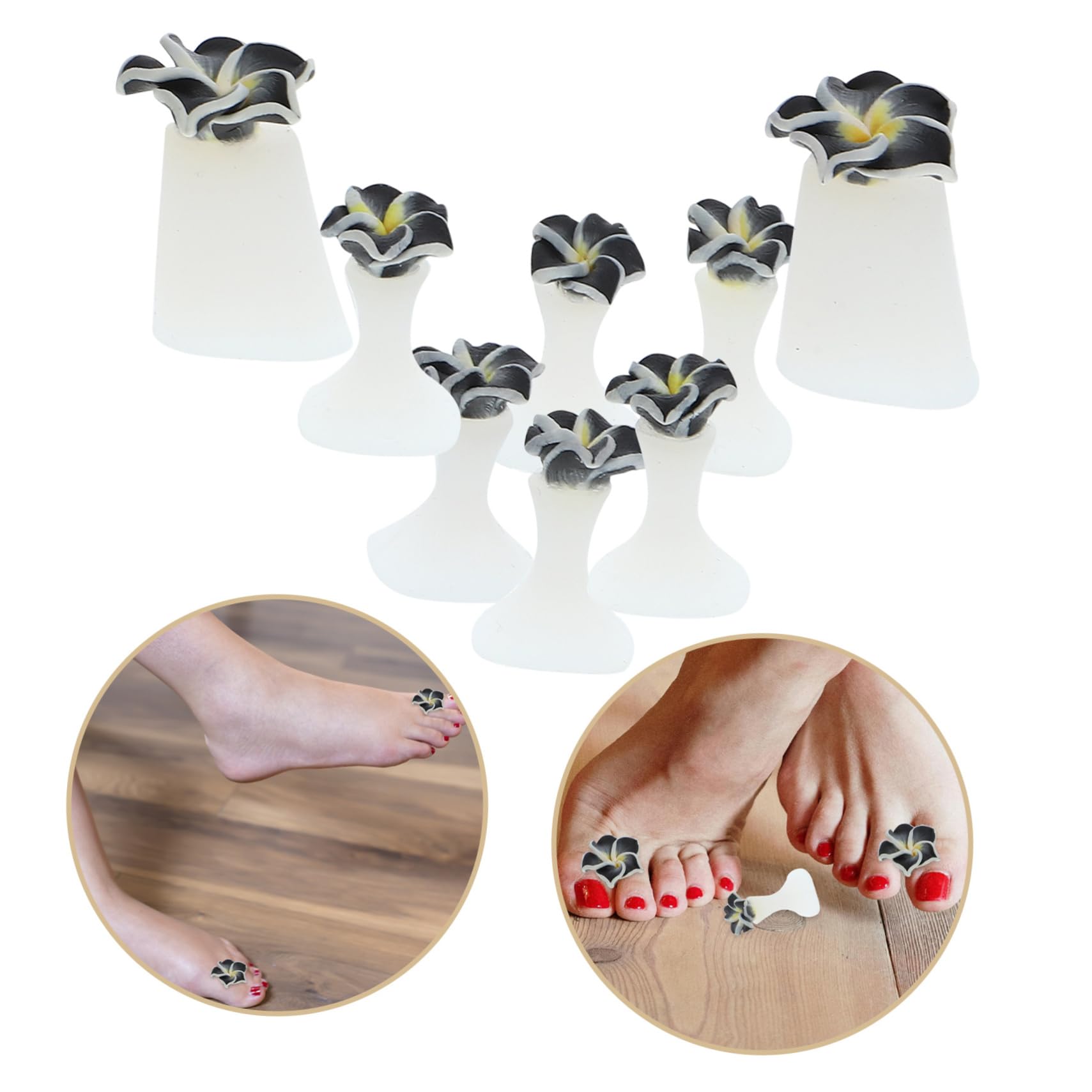 Healeved 12sets Separatori Per Dita Dei Piedi Silicone Per Pedicure Art Per Uso Personale e Saloni Di Bellezza