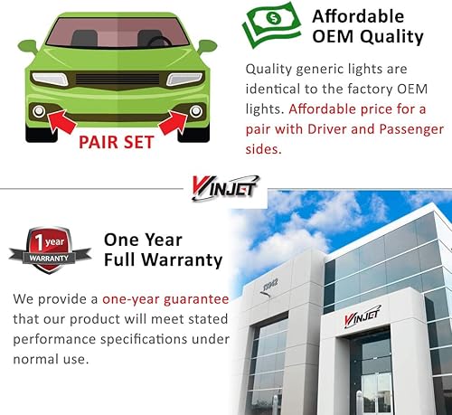 Miniatura 2 de Winjet compatible con 2002 2003 2004 2005 2006 2007 2008 2009 Chevrolet Trailblazer 2003-2008 Isuzu Ascender luces antiniebla de conducción