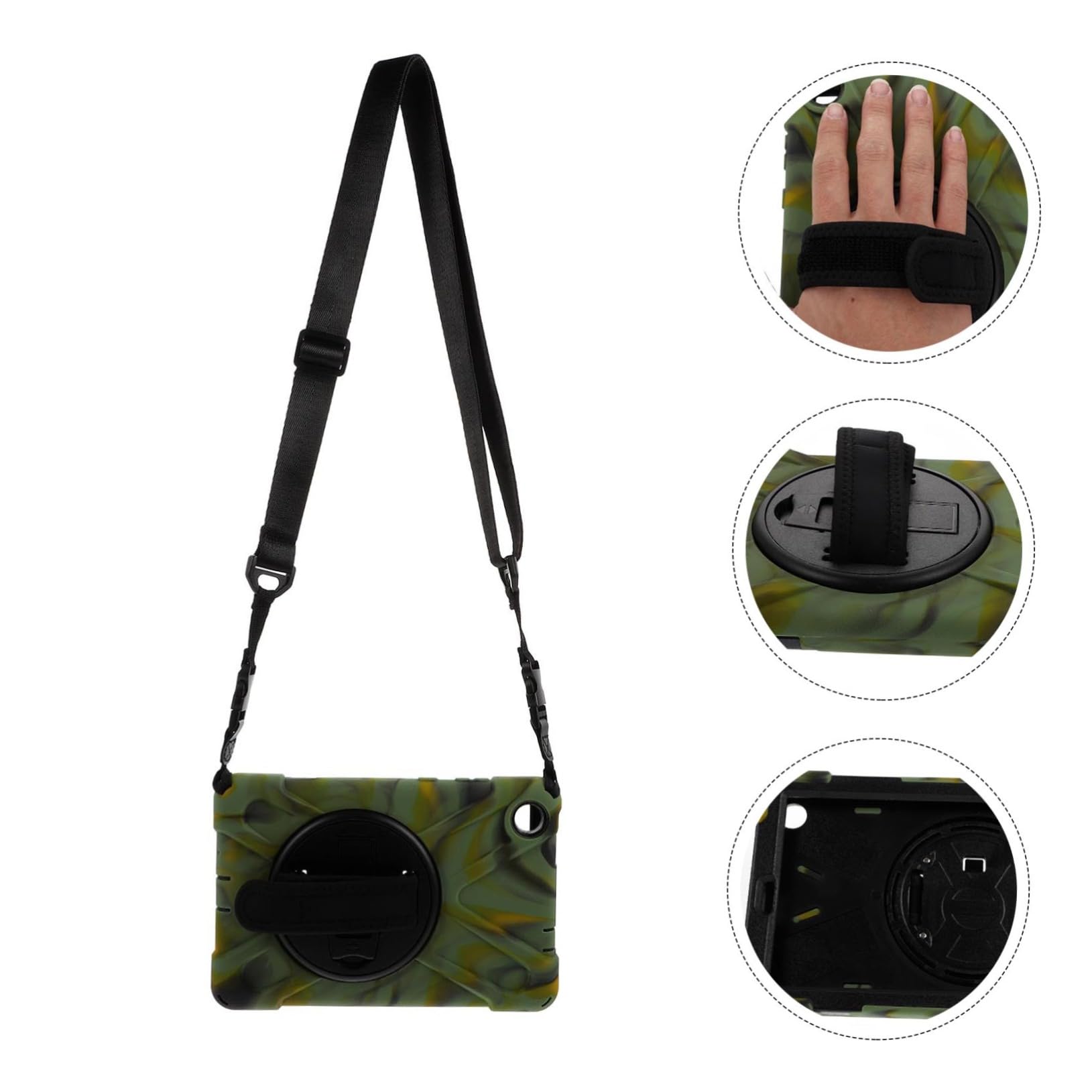 NUOBESTY Cover Protettiva Rotante per Tablet Elegante Materiale Resistente Protezione Urti e Graffi Cinghia Compatibile