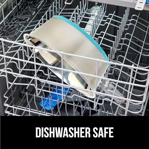 Miniatura 8 de Gorilla Grip - Juego de 2 cuencos metálicos de acero inoxidable para perros, base de goma, resistente a la oxidación, libre de BPA de grado