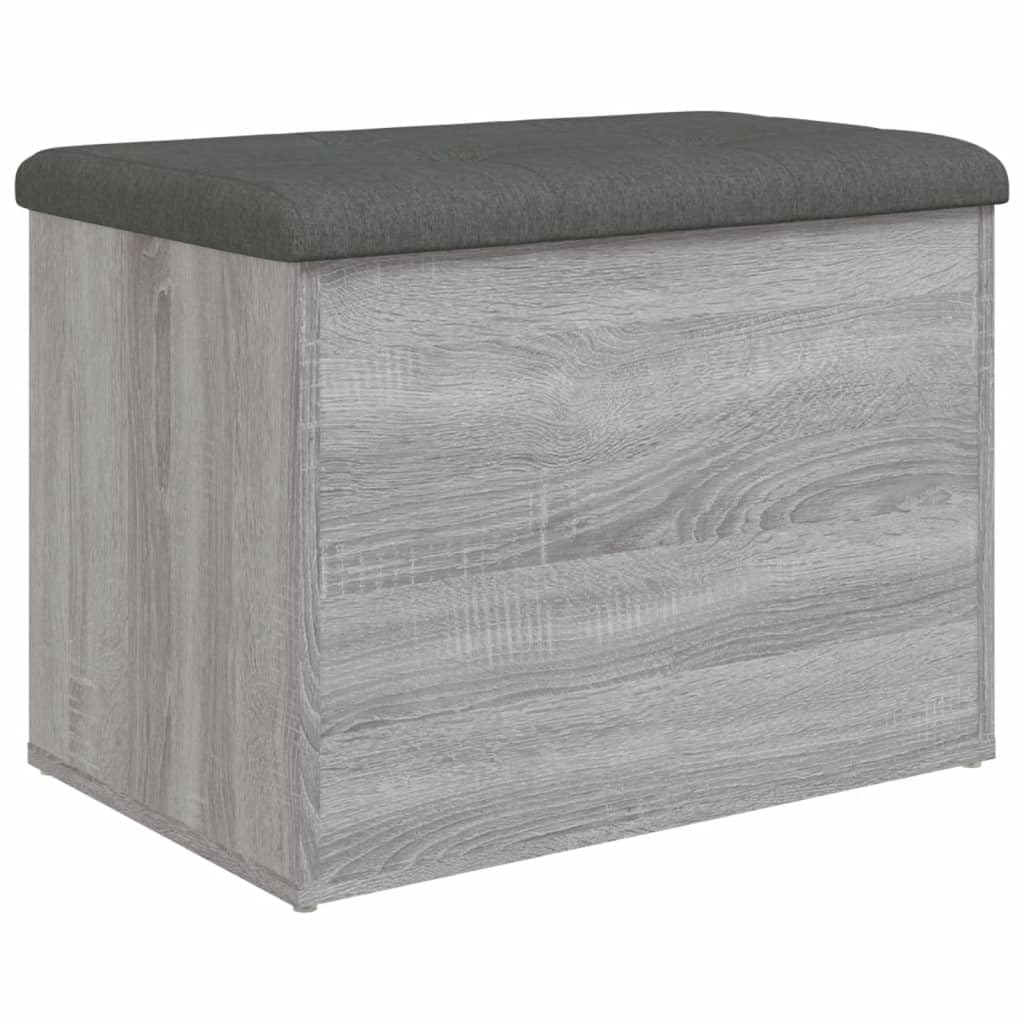 Banco para maletero de almacenamiento interior (banco con almacenamiento para dormitorio, entrada | Baúl y puf de almacenamiento multifuncional (Sonoma gris, 62 x 42 x 45 cm)