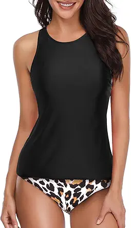 Two Piece Tankini Swimsuit for Women with tummy control
