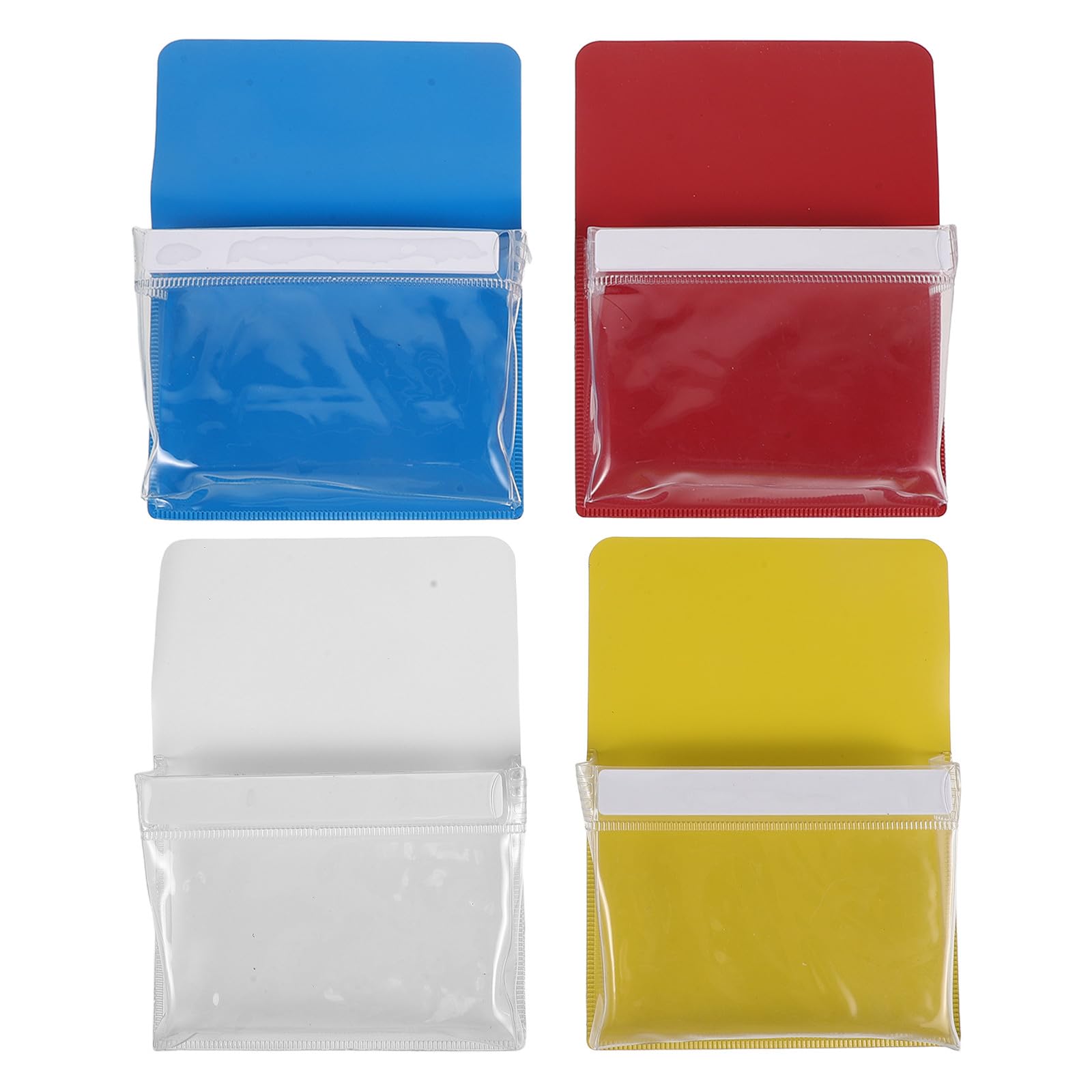 Zerodeko 4 tasche magnetiche per lavagna bianca, formato piccolo