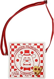 Five Nights At Freddy's Freddy Fazbear's Pizza Box White 12.5" Novelty Crossbody Bag