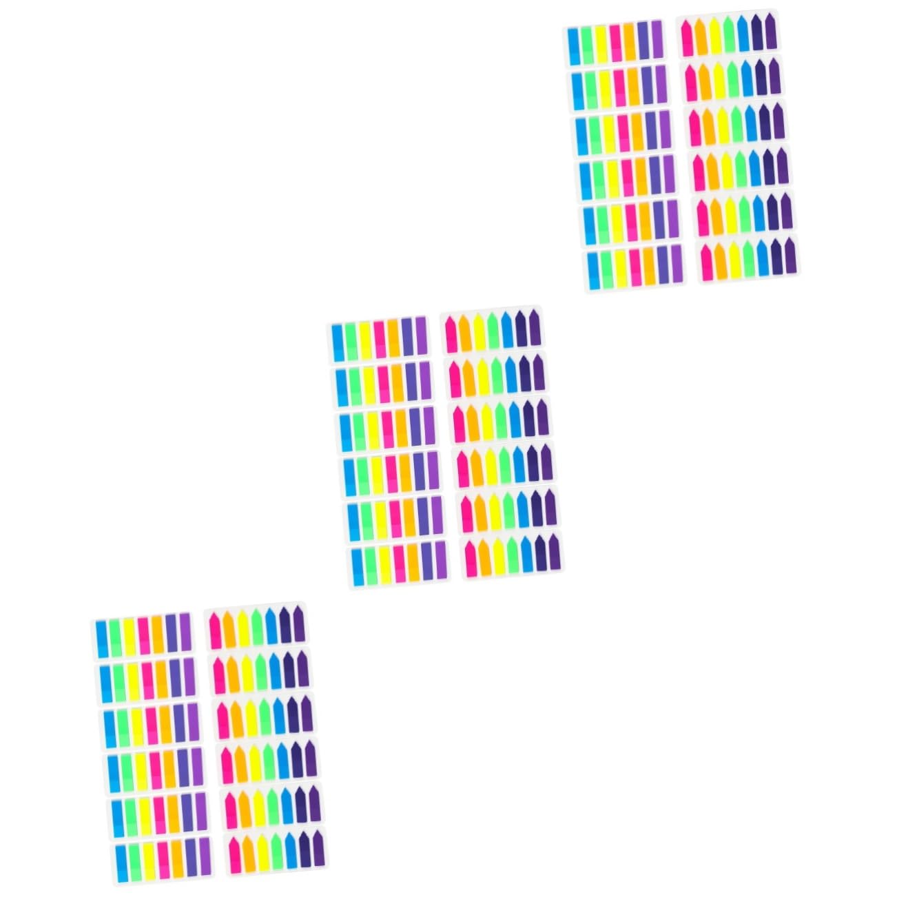 Housoutil 36 Set Adesivi Dell'indice a Barre Fluorescente Colore Scuola Appiccicoso Pagina Forniture Segnalibri Cartoleria Kit Colorato Schede Delle Note a L'animale Domestico
