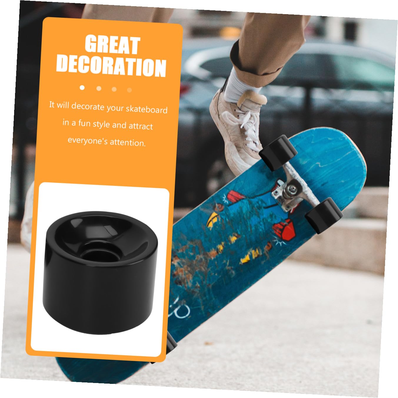 Milisten Skateboard PU für Reiß Ersatzteile Skateboard und Enthusiasten