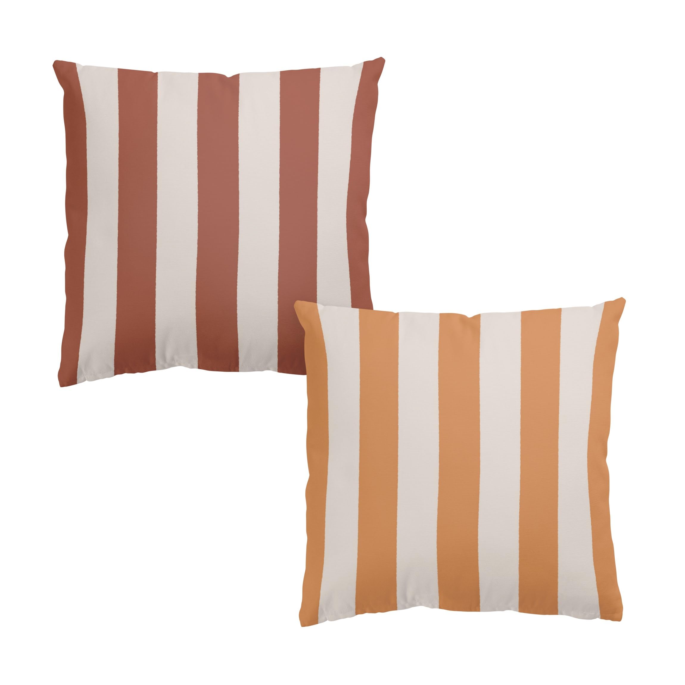 Deko Kissenhülle 2er Set drinnen/Indoor waschbar Sprüche ohne Füllung Zierkissen - Made in Germany - Streifen Bezug rot Sofakissen Abstrakt Indoor Sofa Bett 1273
