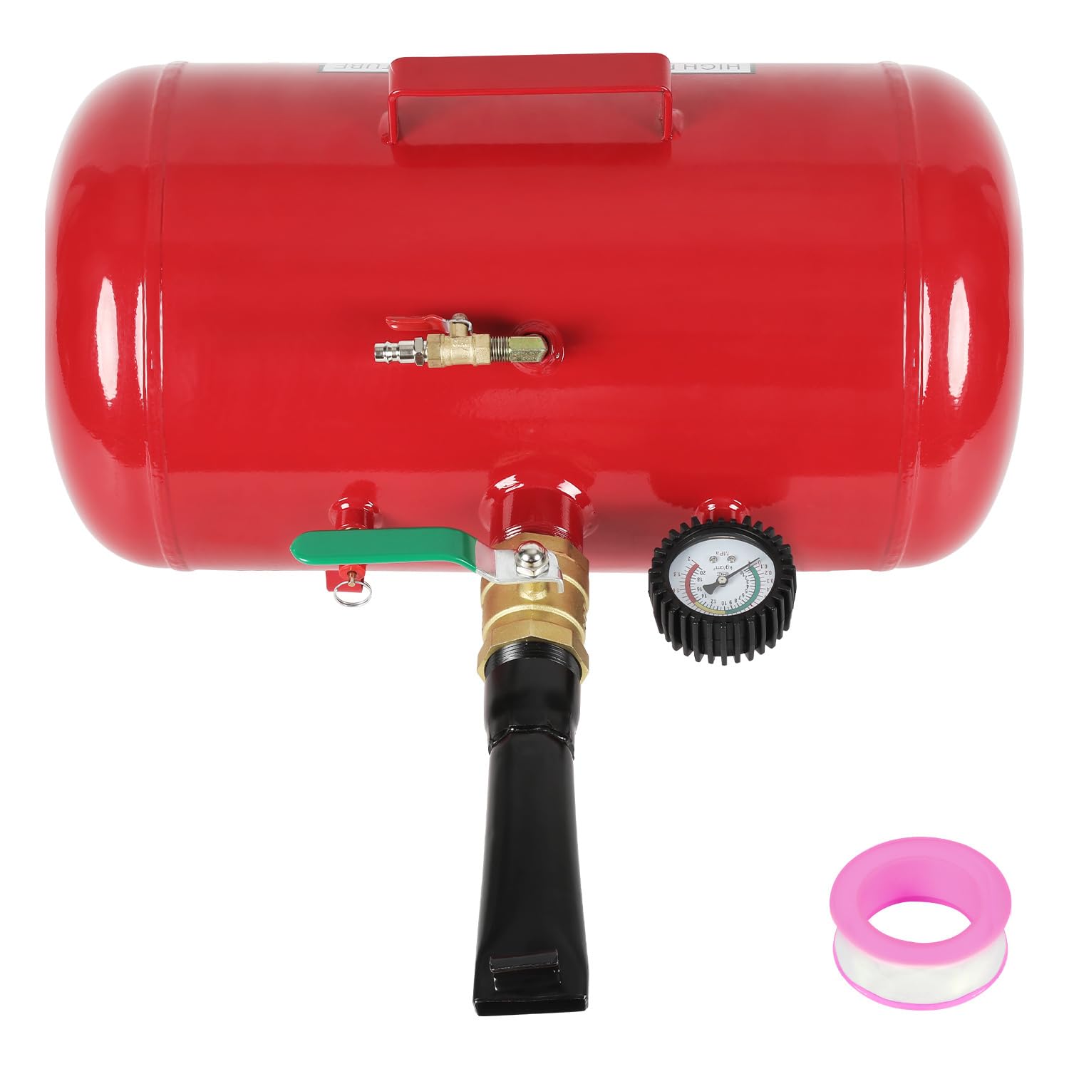 Compressore pneumatici Airbooster 40L, gonfiatore ad aria compressa per pneumatici, 8 bar di pressione di lavoro, 10 bar di pressione massima, in acciaio per auto, camion, SUV, trattore, camper