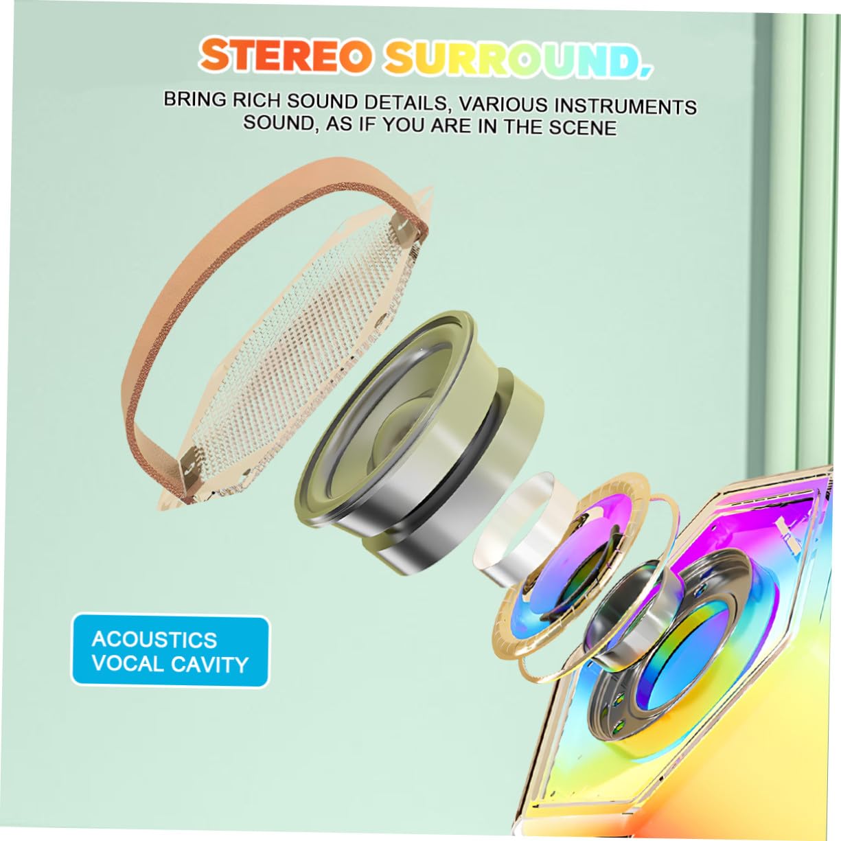 ERINGOGO Micrófonos Mini para Karaoke Portátil con Altavoz De Karaoke para Fiestas Casa y Eventos Adultos