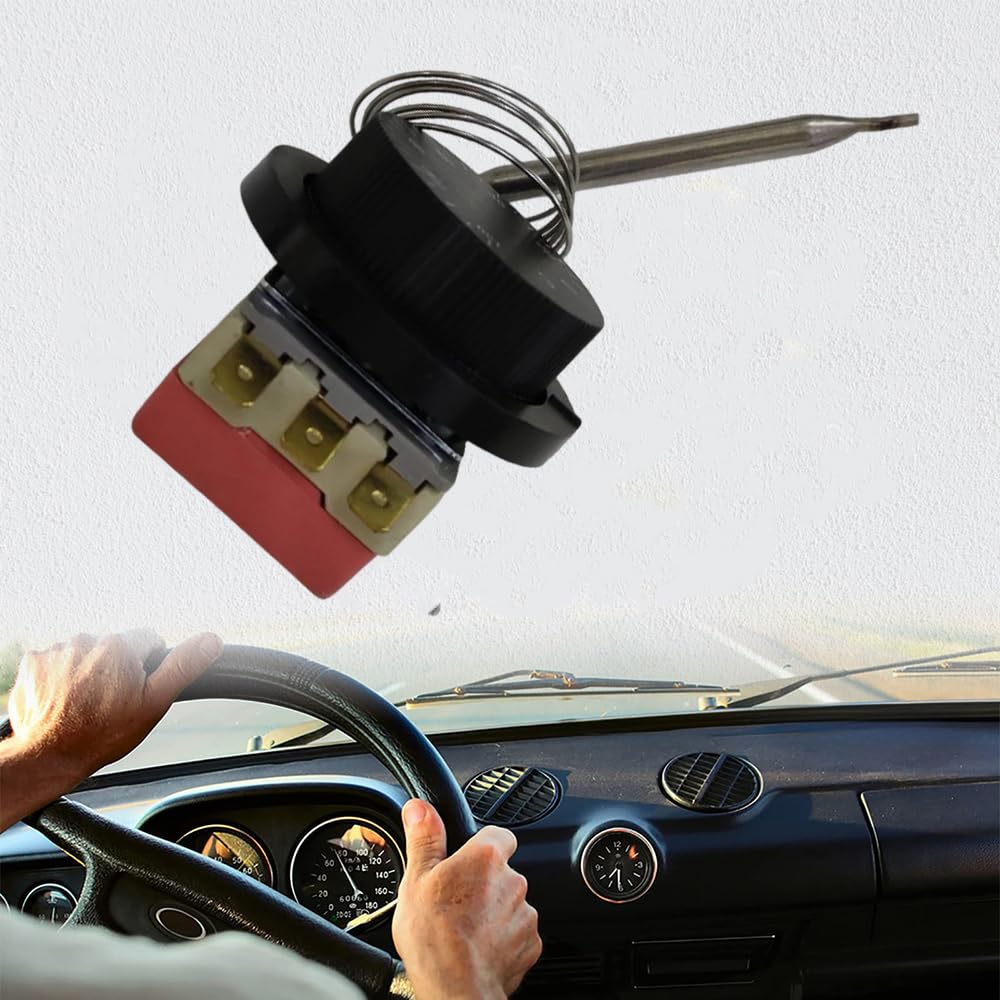Baceyong termostato universale regolabile per radiatore automobilistico 0-120°C