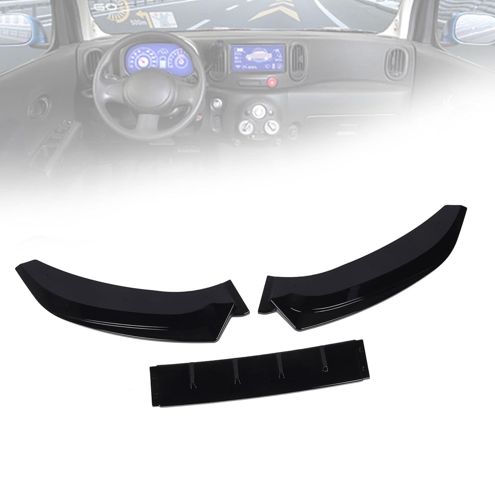 Anti Collision Front Bumper Lip Body Kit Racing Look Splitter for