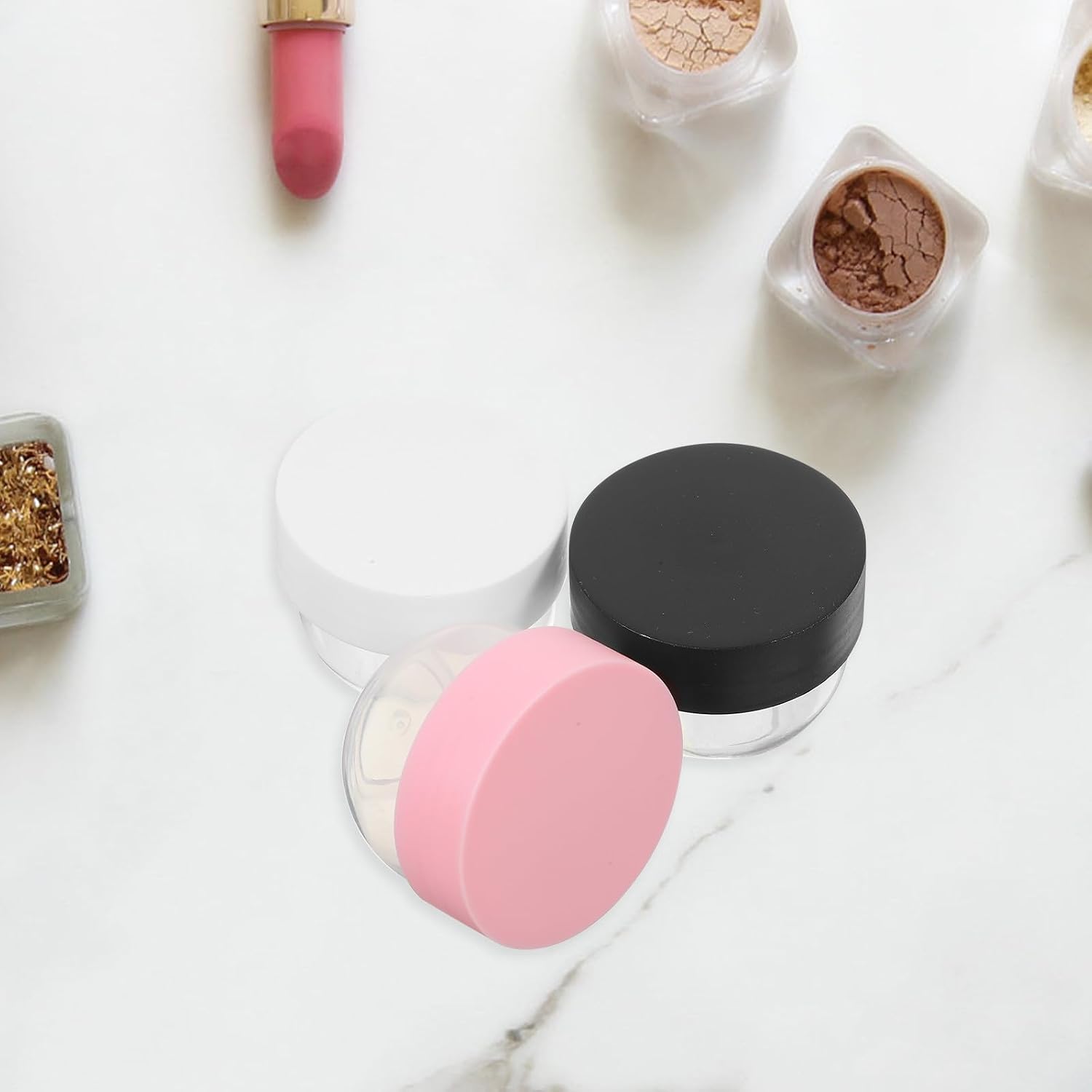 8pcs 30g Refillable Cosmetic Cream Jars Lightweight Compact Pp Wide Mouth Face Cream Containers with Lids for Travel Moisturizer Storage