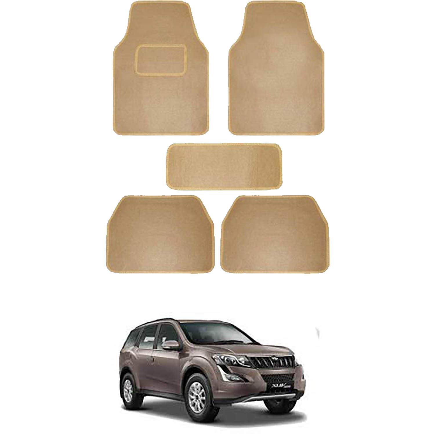 RONISH Fabric Car Floor Mat for XUV 500 (Beige) Amazon.in Car