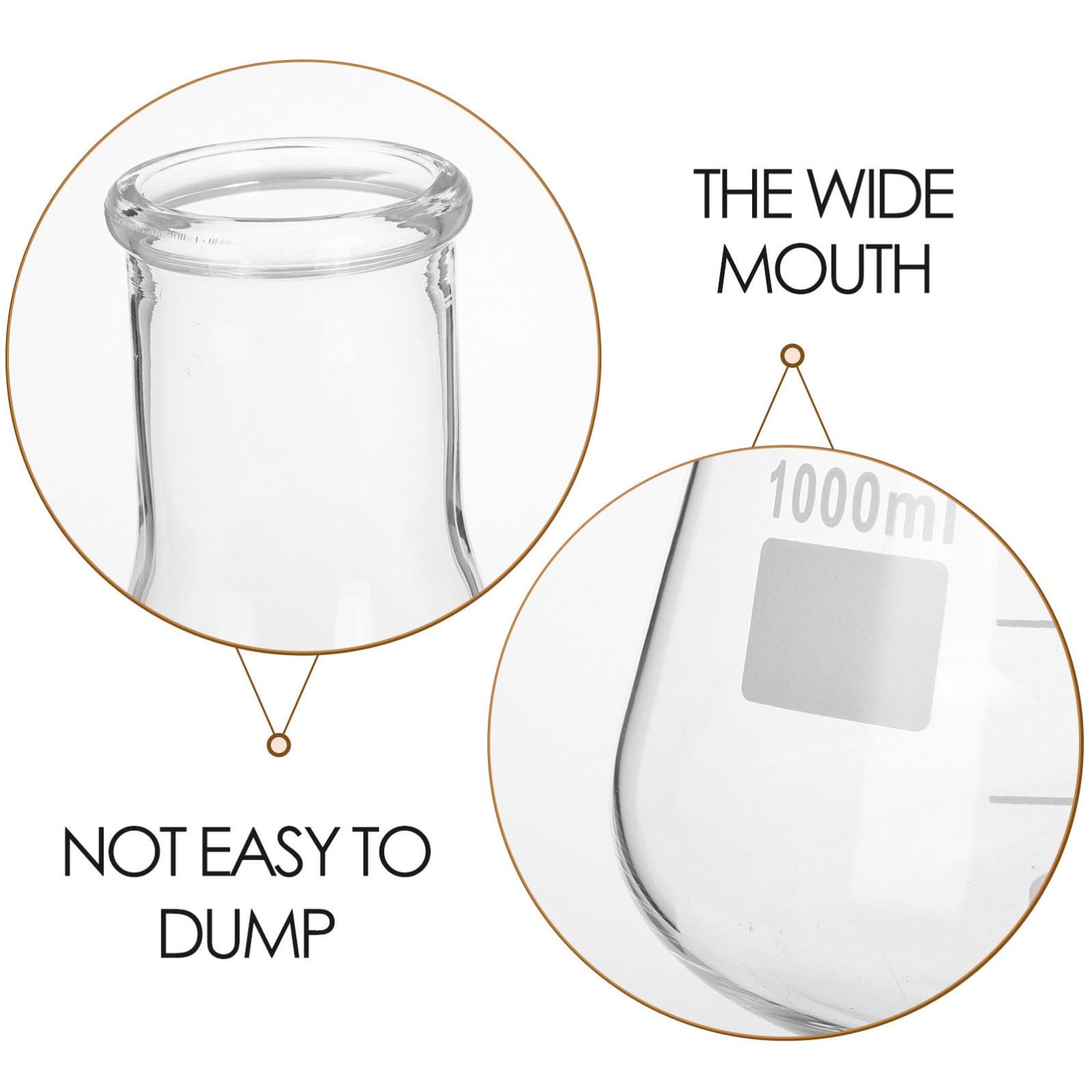 Contenitore Conico in Vetro Borosilicato Resistente al Calore per Laboratorio Chimico, Pentola Conica da 250 Ml per Esperimenti Scientifici