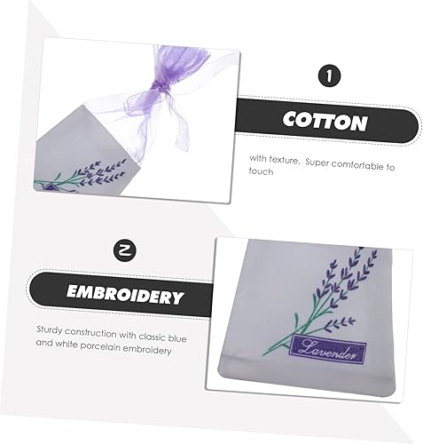 Miniatura 7 de BESPORTBLE Bebé 30pcs Sachet Bolsas Vacías Flor Impresión Sachet Bolsa para Lavanda, y - Novia Púrpura Claro