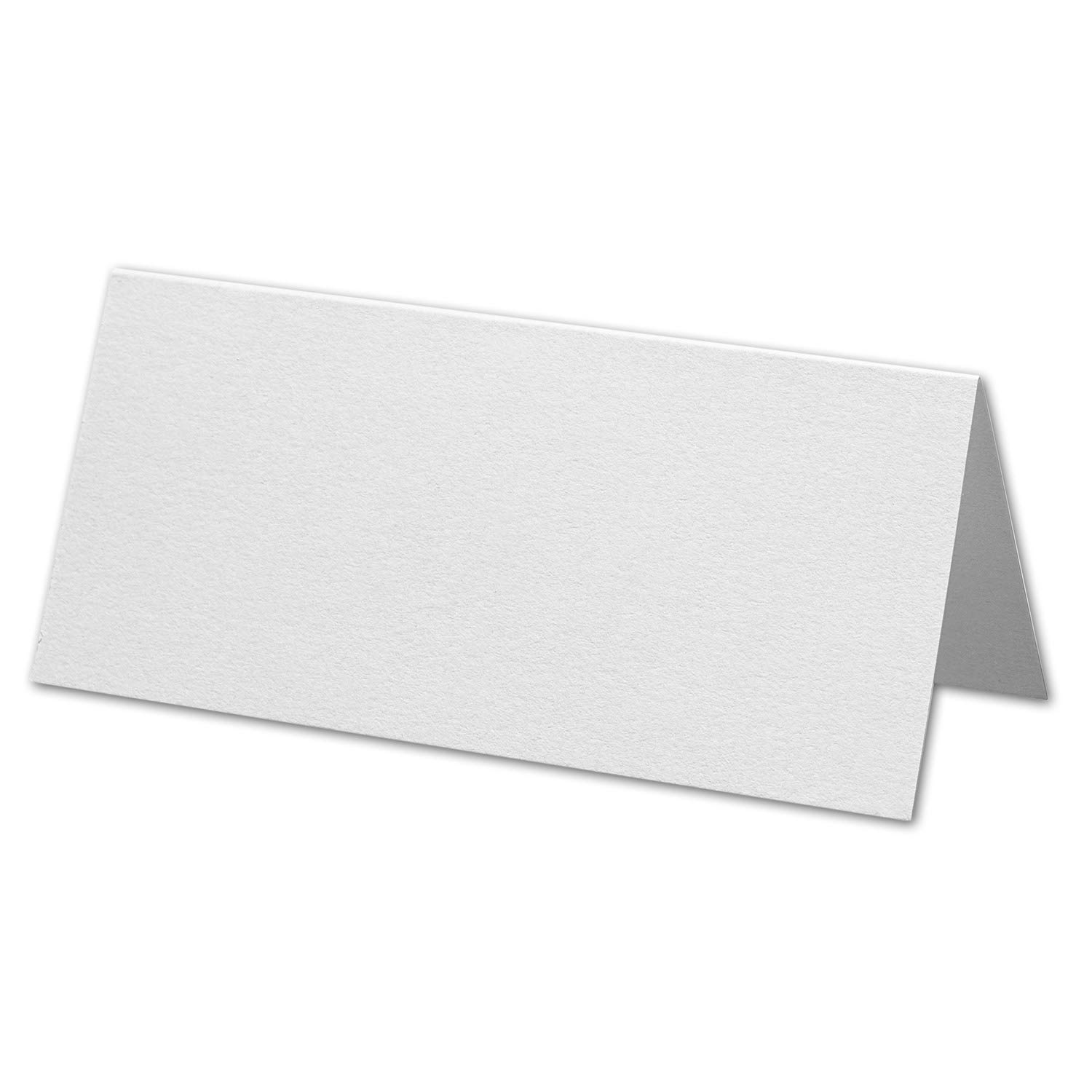 ARTOZ 300x Tischkarten 45 x 100 mm blanko Platz-Kärtchen 220 g/m² gerippt Blütenweiß