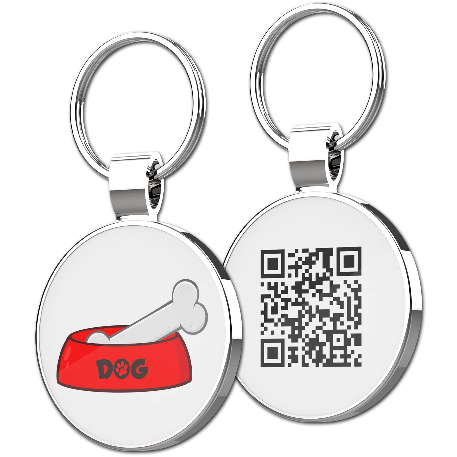 MYLUCKYTAG QR Code Pet ID Tags Dog Tags - Pet Online Profile - Scan QR Receive Instant Pet Location Alert Email