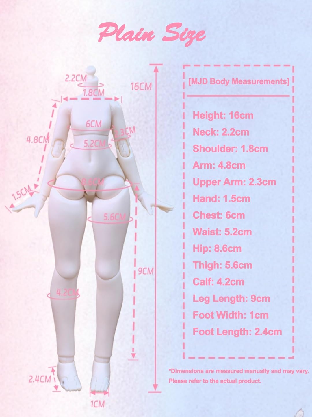 Amazon.com: ZGHQHCDRH 1/8 MJD BJD Dolls,Momotale Series 24cm Ball