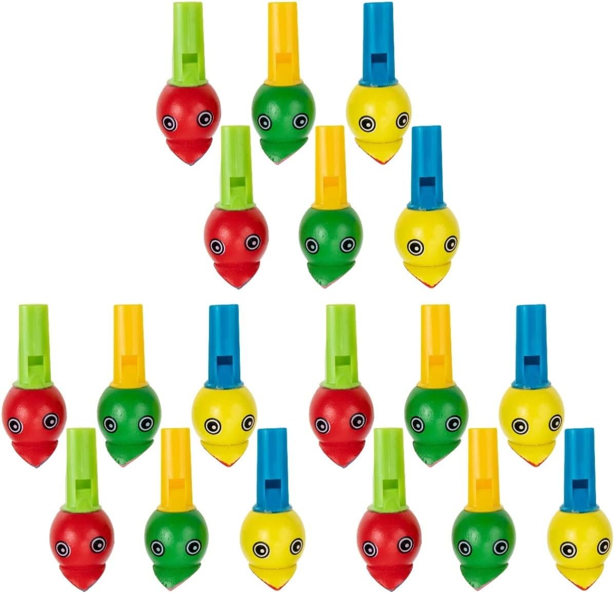 TOYANDONA 18 Piezas Fiesta Deportiva Pascua Niños Ruido Instrumento Matracas Regalo de Carnaval Niños Instrumentos Regalo Madera Navidad Silbatos Gorjeos Juguetes Musicales Favores Pájaro